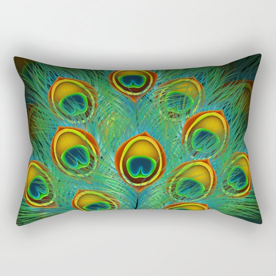 Peacock feather Rectangular Pillow