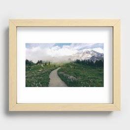 Mt Rainier Path Recessed Framed Print