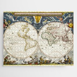 ancient map of the world from the 15th century Jigsaw Puzzle