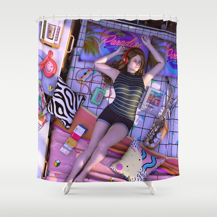 Daydreaming Nostalgia Shower Curtain