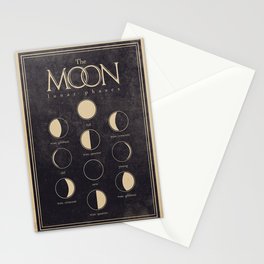 Lunar Phases Moon Cycles Stationery Cards