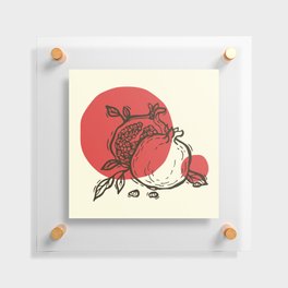 Decorative pomegranates Floating Acrylic Print