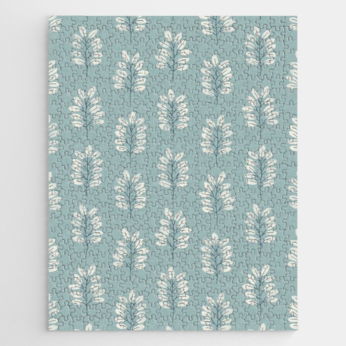 noble branches - dusty blue Jigsaw Puzzle