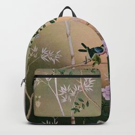 Chinoiserie Style Backpack | Culture, Whimsical, Elegance, European, Botanical, Metallic, Genre, Floral, Nature, Ornate 