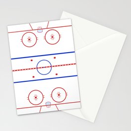 Ice Hockey Rink Diagram Stationery Cards