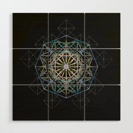 Cosmic Vision Inner Sight Sacred Geometry Mandala for Meditation Wood Wall Art