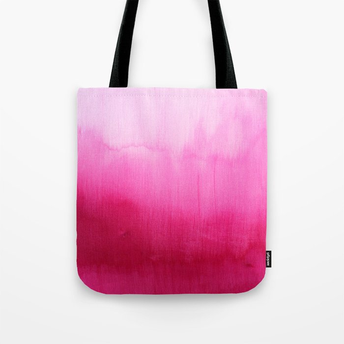 Modern fuchsia watercolor paint brushtrokes Tote Bag