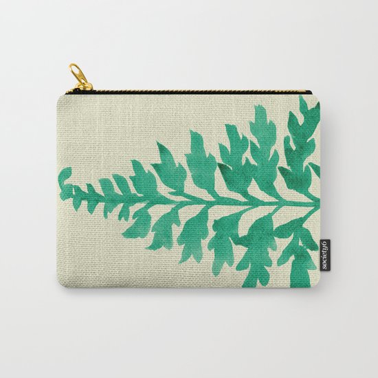 Mint Fern Carry-All Pouch
