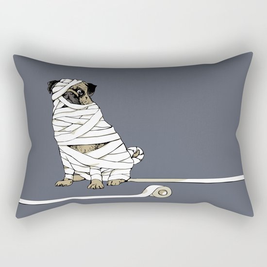 The Mummy Pug Return Rectangular Pillow