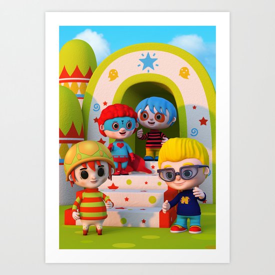 Turtle Boy's Gang Art Print