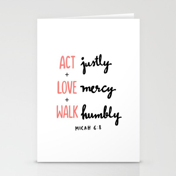 Micah 6:8 Stationery Cards