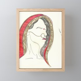 Red Lady Framed Mini Art Print