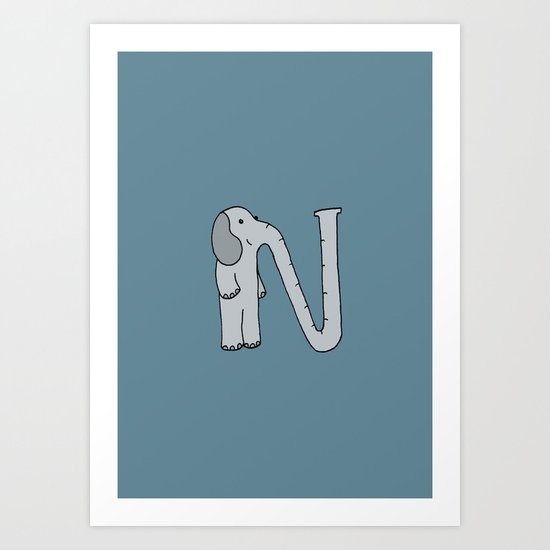 Letter N Art Print