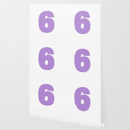 6 (Lavender & White Number) Wallpaper