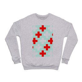 Red and White Crosses Crewneck Sweatshirt