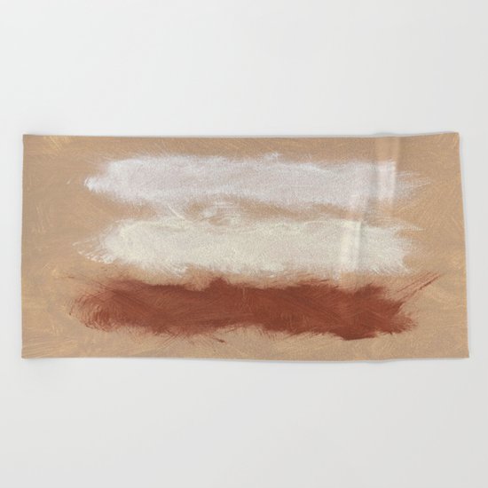 Rothko Inspired Spiced Berry Canyon Dusk 001 Mixed Stripe Modern Art Comforter Pillow #society6 Beach Towel
