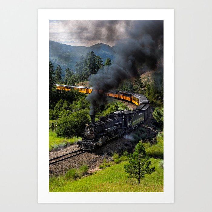 Steam Train, Durango & Silverton Railroad, Colorado Art Print