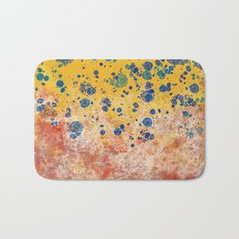 Late Summer Glaze Bath Mat | Digital, Evocativelandscape, Abstractart, Painting, Yellowandred 