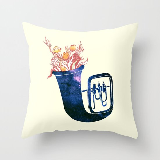 Natural Trumpet Throw Pillow