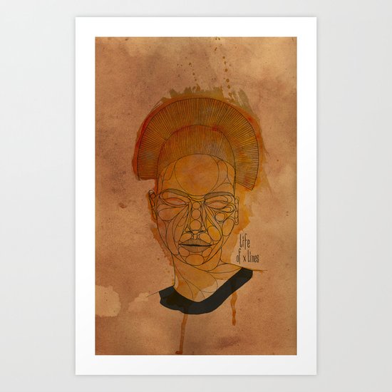 The woman with the black necklace Art Print