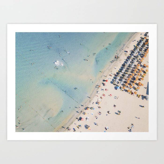 Mellieha Bay | Aerial Beach  Art Print