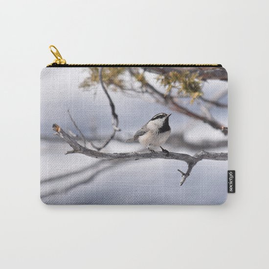 Winter Chickadee Carry-All Pouch