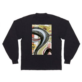 Olive Abstract Long Sleeve T-shirt