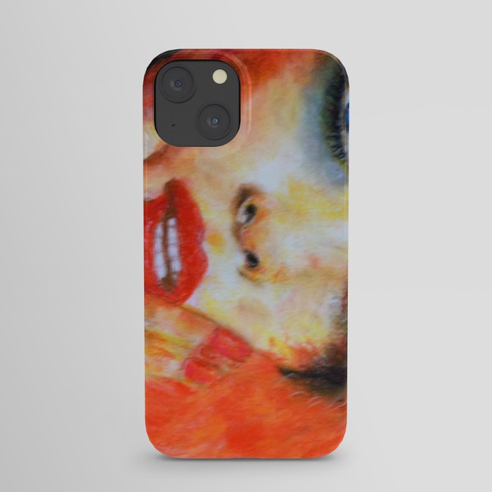 Title: Pastel Portrait - Orange Passion iPhone Case