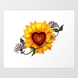 Sunflower Love Art Print