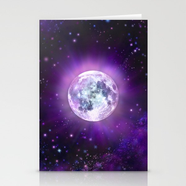 Mystical Halo Moon Stationery Cards