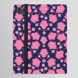THISTLEDOWN FLORAL in PINK AND DARK BLUE iPad Folio Case