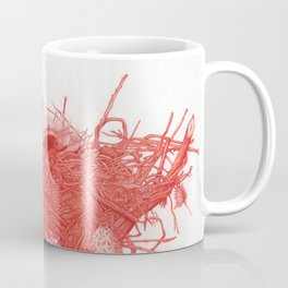Nested Oriole Coffee Mug | Nest, Colored Pencil, Orange, Oriole, Leaf, Ink Pen, Drawing, Feathers, Branch, Birds 