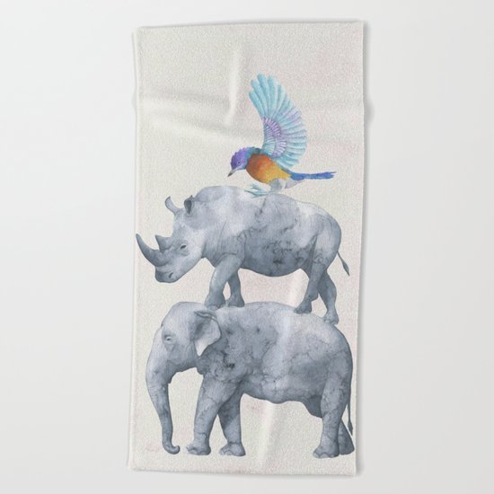 African Wildlife Beach Towel