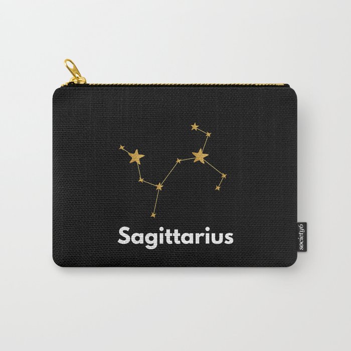 Sagittarius, Sagittarius Zodiac, Black Carry-All Pouch