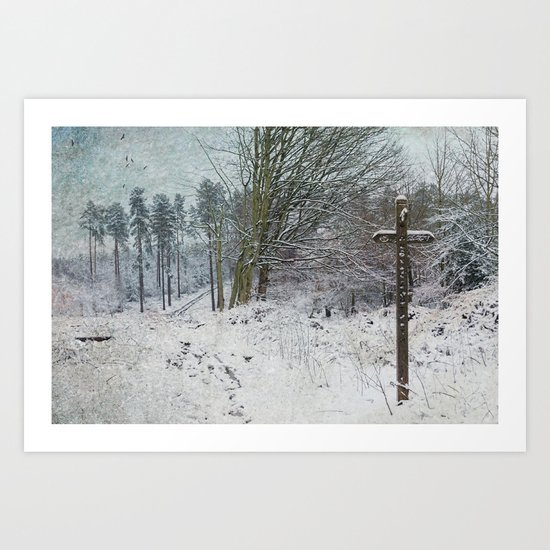Path in the Snow Art Print