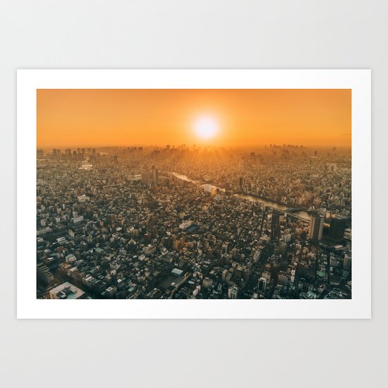 City and the sky Art Print