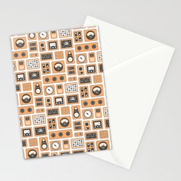 Mission Control - Orange & Black Stationery Cards