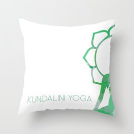 Kundalini Yoga and meditation watercolor quotes  Throw Pillow