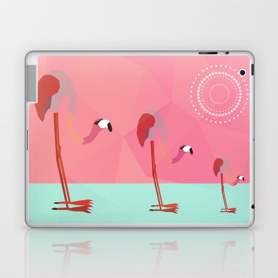 flamingo beautiful bird Laptop & iPad Skin