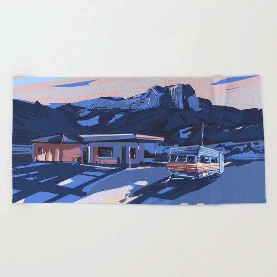 american landscape 3 Beach Towel