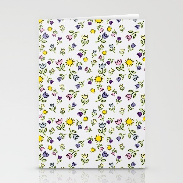 Silly Flowers & Suns Stationery Cards