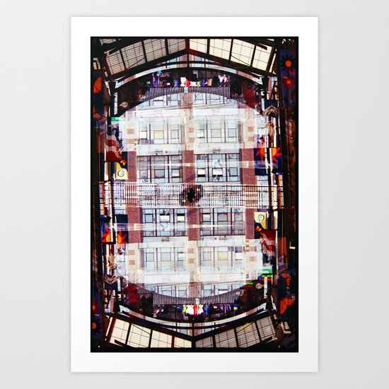 fashion district (35mm multi exposure) Art Print