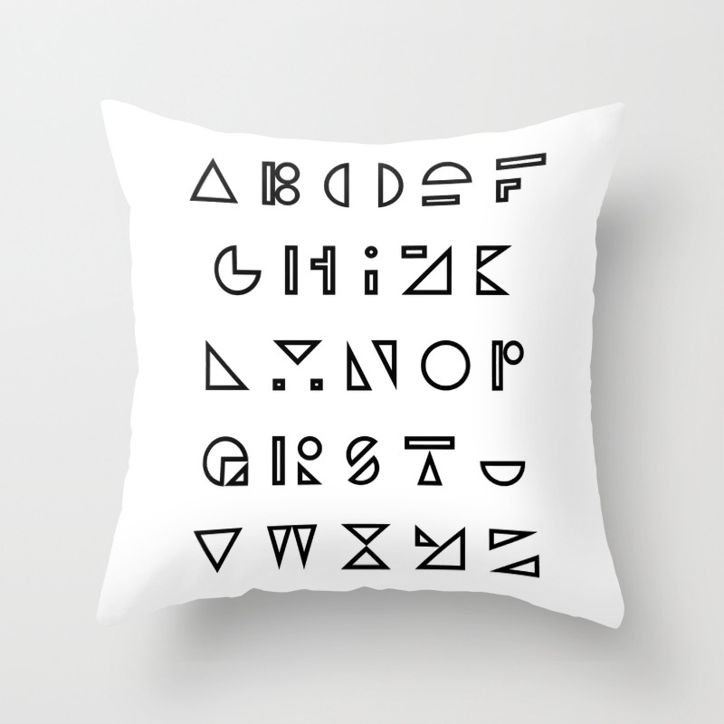 Abc Outline Throw Pillow By Maboe Society6