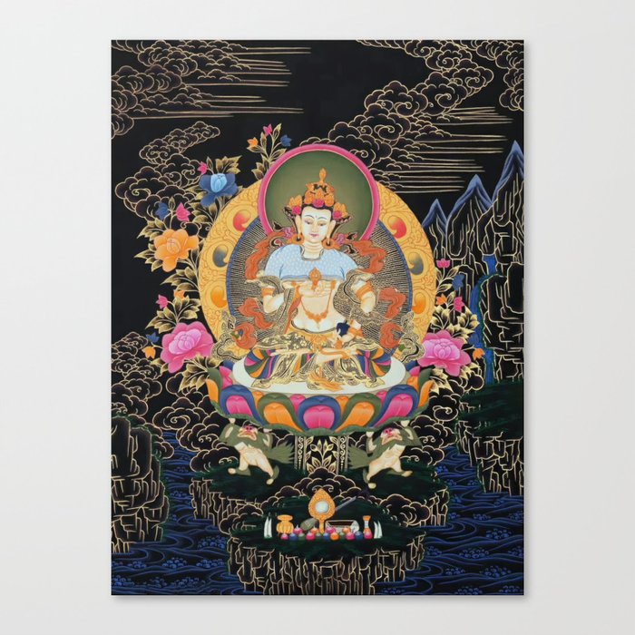 Dorje Sempa Thangka Vajrasattva Buddhist Art Canvas Print
