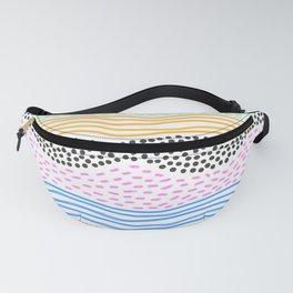 Abstract hand drawn shapes doodle pattern Fanny Pack