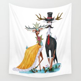 Fashion Christmas Deer 10 Wall Tapestry