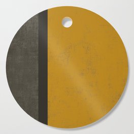 Abstract mustard grey Cutting Board