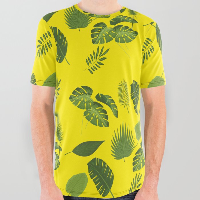Tropical Summer Vibes Pattern All Over Graphic Tee
