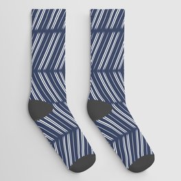 Herringbone (Navy) Socks