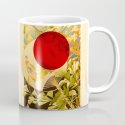 Japanese Ginkgo Hand Fan Vintage Illustration Coffee Mug